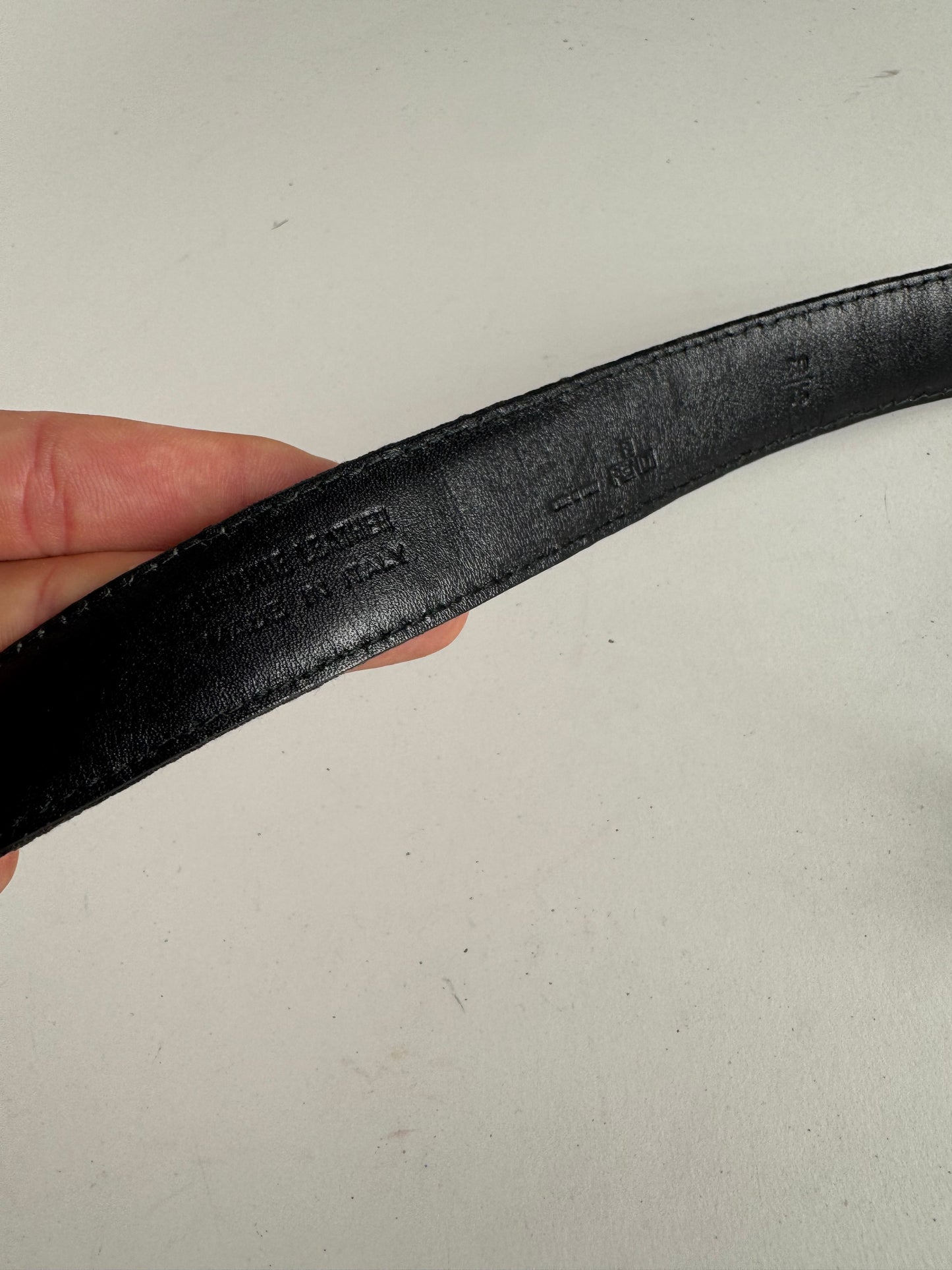 Vintage Fendi FF leather belt Brown