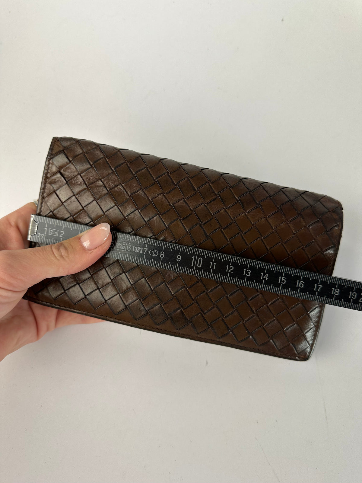 Vintage Bottega Veneta Intrecciato Bifold Wallet Early 2000s Dark Brown