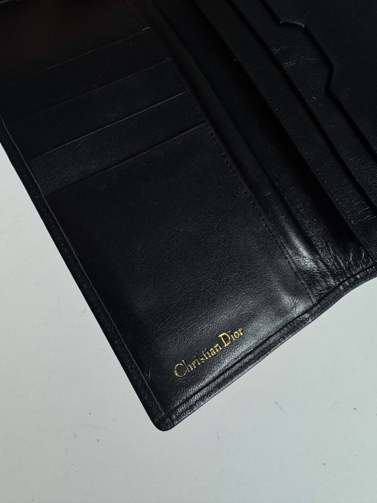 Vintage Dior Leather Card Holder / ID holder black