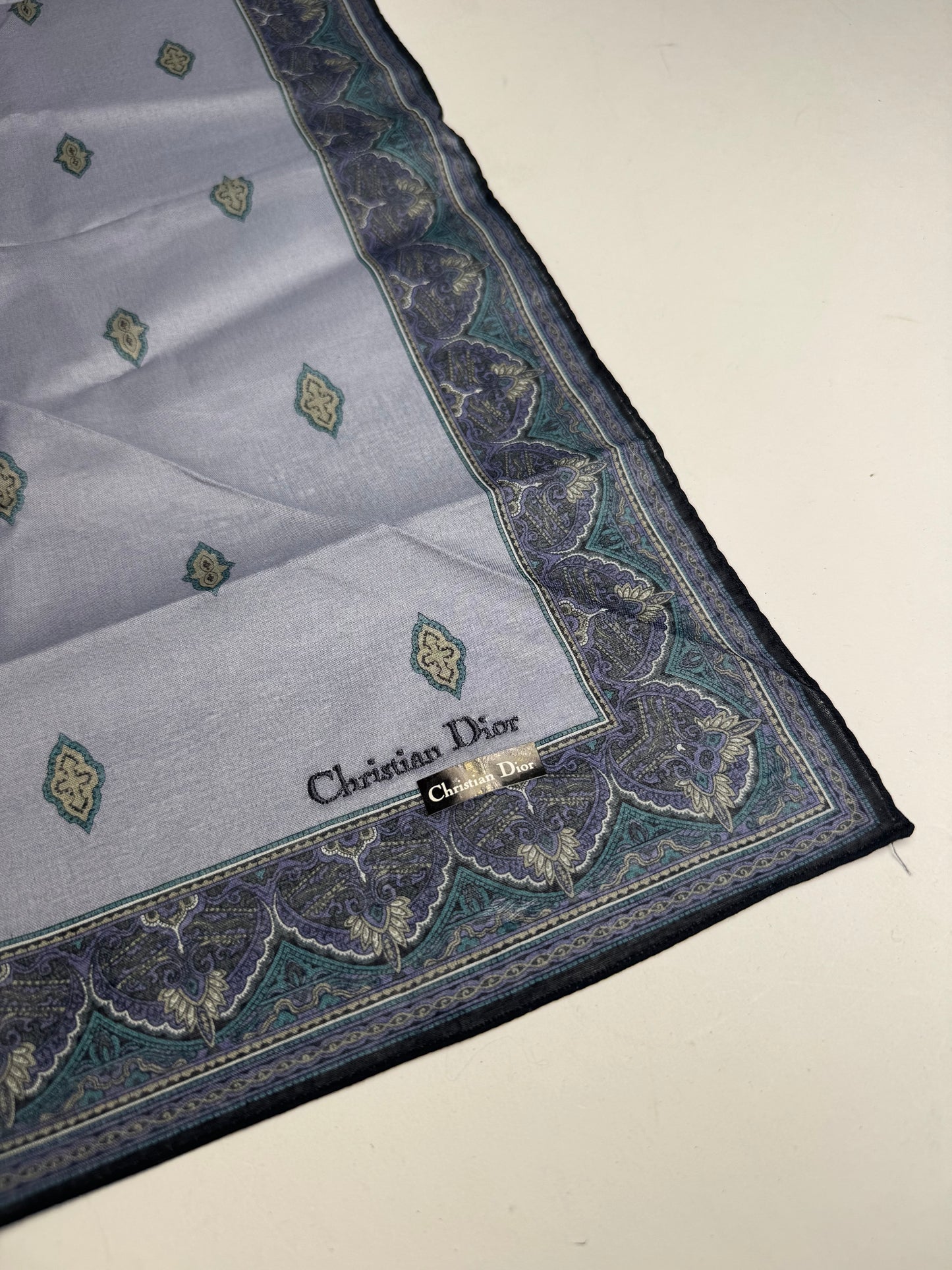Vintage Dior Scarf Purple Dark Green