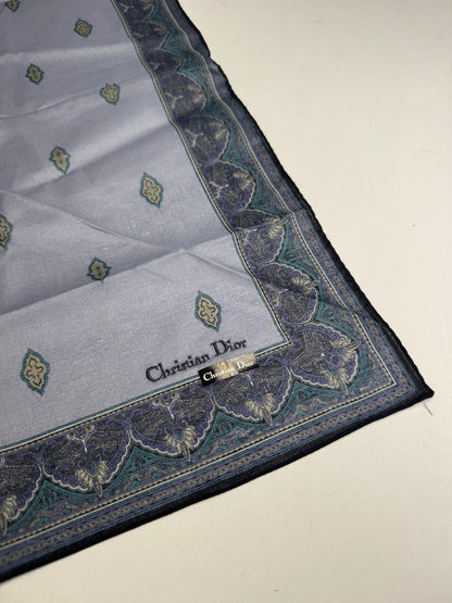 Vintage Dior Scarf Purple Dark Green