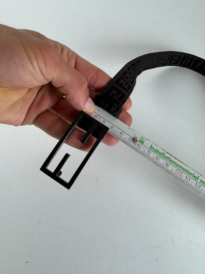 Vintage Fendi FF leather belt Brown