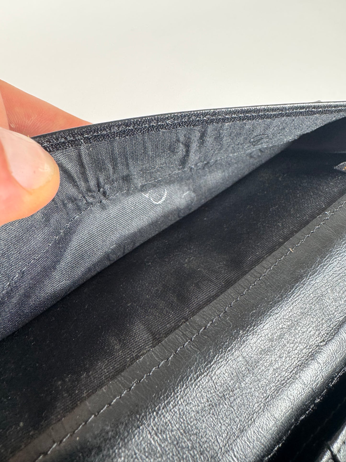 Vintage Dior Leather Card Holder / ID holder black