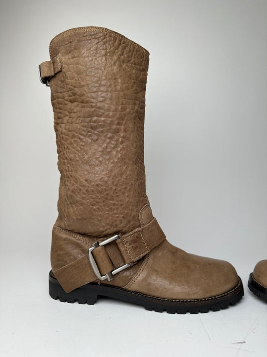 Vintage Marni Leather Boots Brown EU37