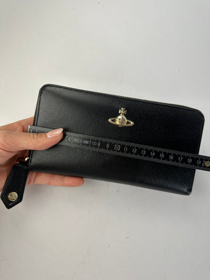 Vintage Vivienne Westwood Zip Around Wallet c. Late 2000s Black