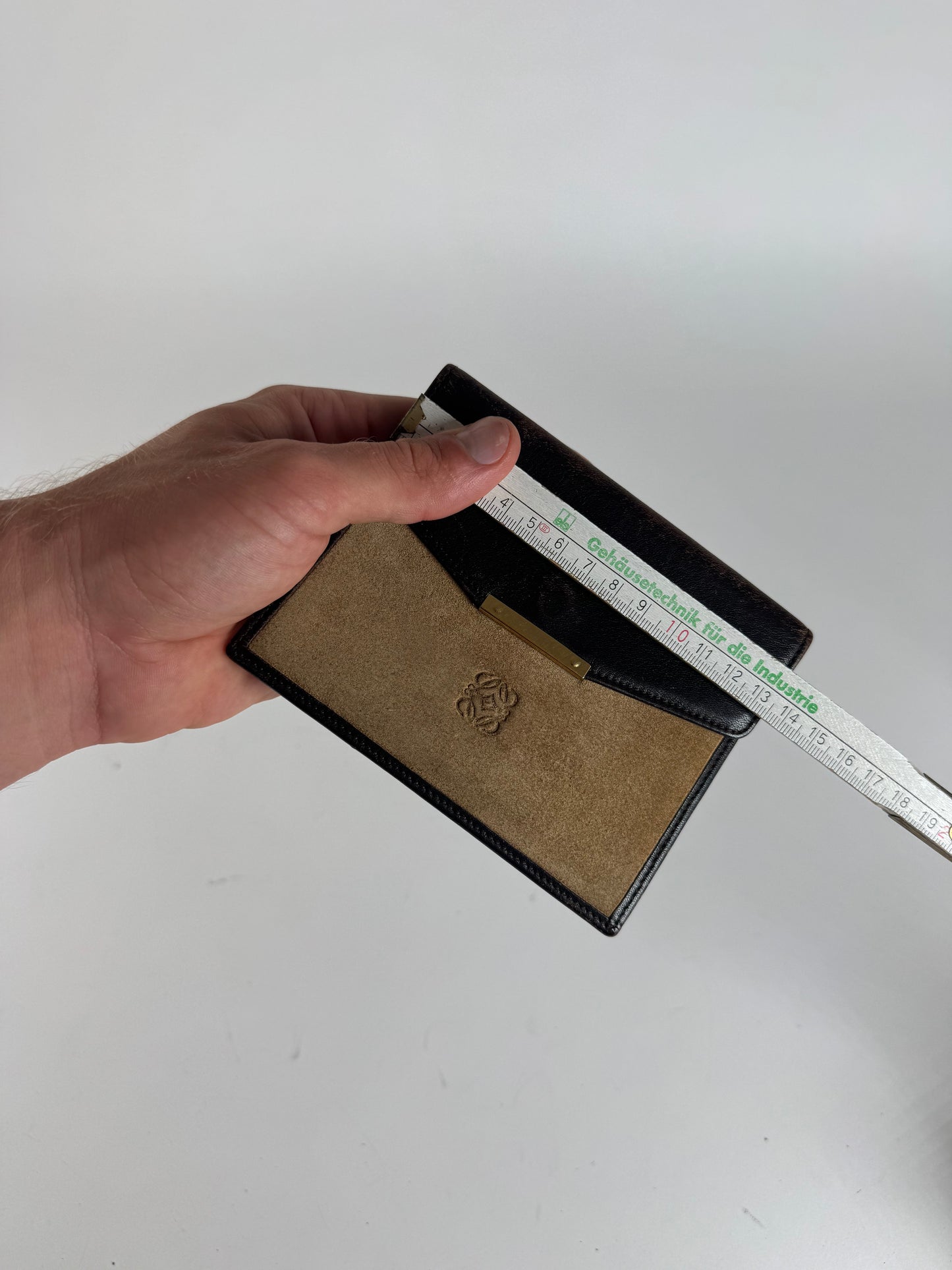 Vintage Loewe Suede / leather Card Holder