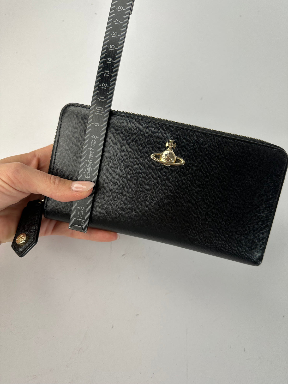 Vintage Vivienne Westwood Zip Around Wallet c. Late 2000s Black