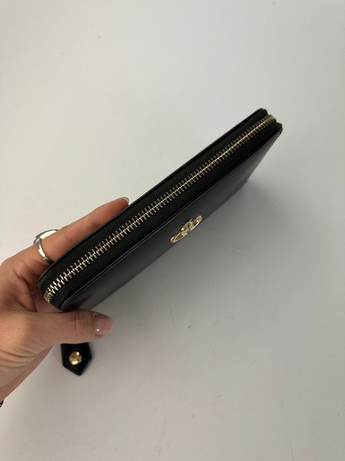 Vintage Vivienne Westwood Zip Around Wallet c. Late 2000s Black