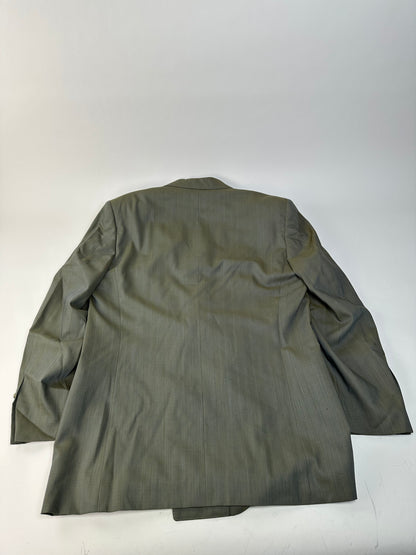 Vintage Givenchy Wool Silk Suit Grey Silver L