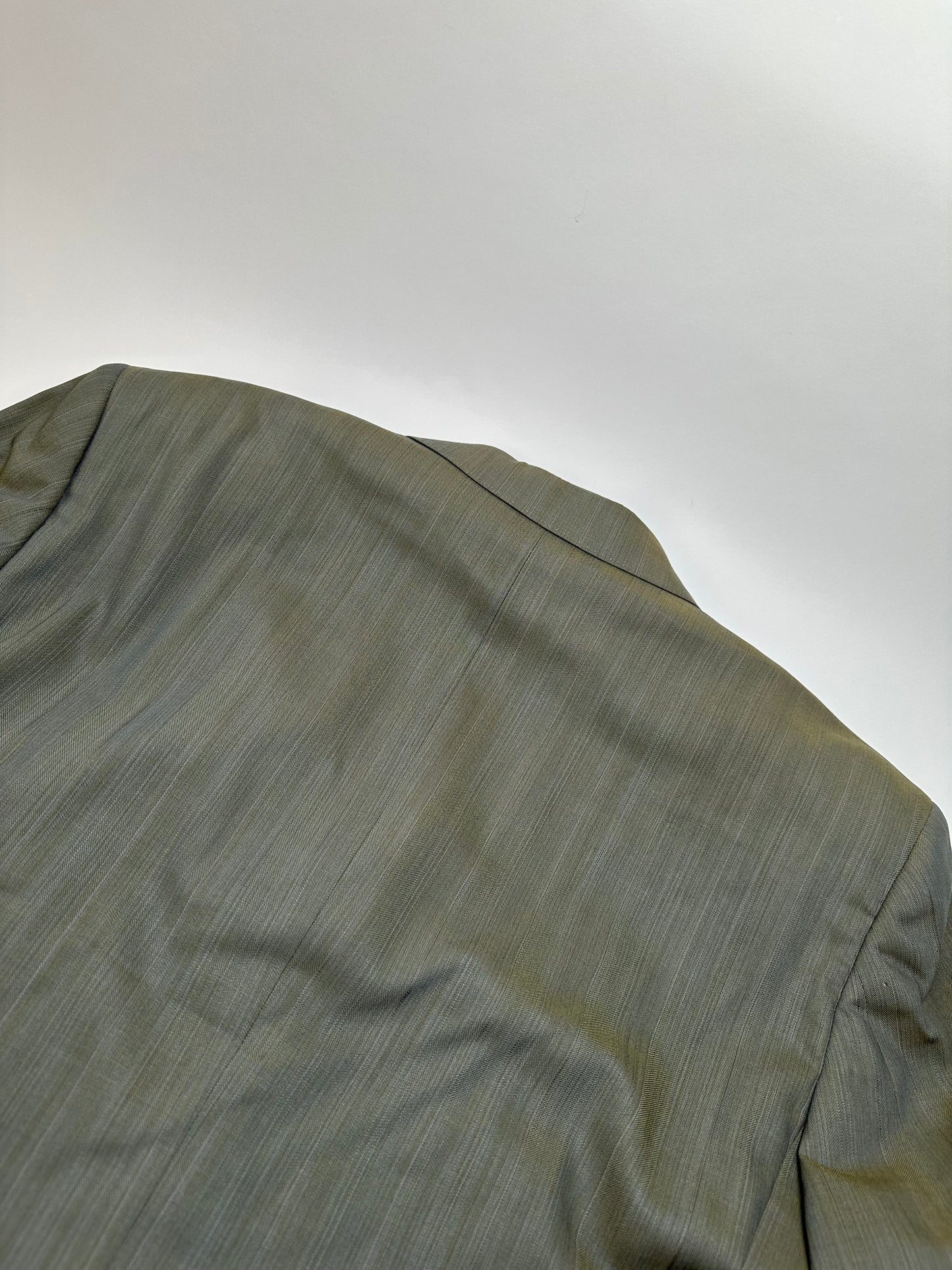 Vintage Givenchy Wool Silk Suit Grey Silver L