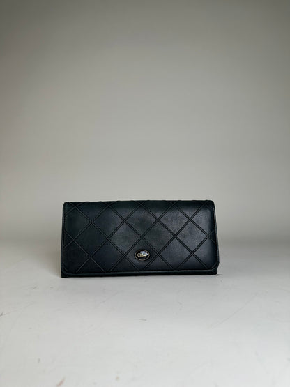 Vintage Chloe Leather Wallet Black Gold