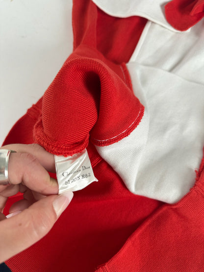 Vintage Dior top red white