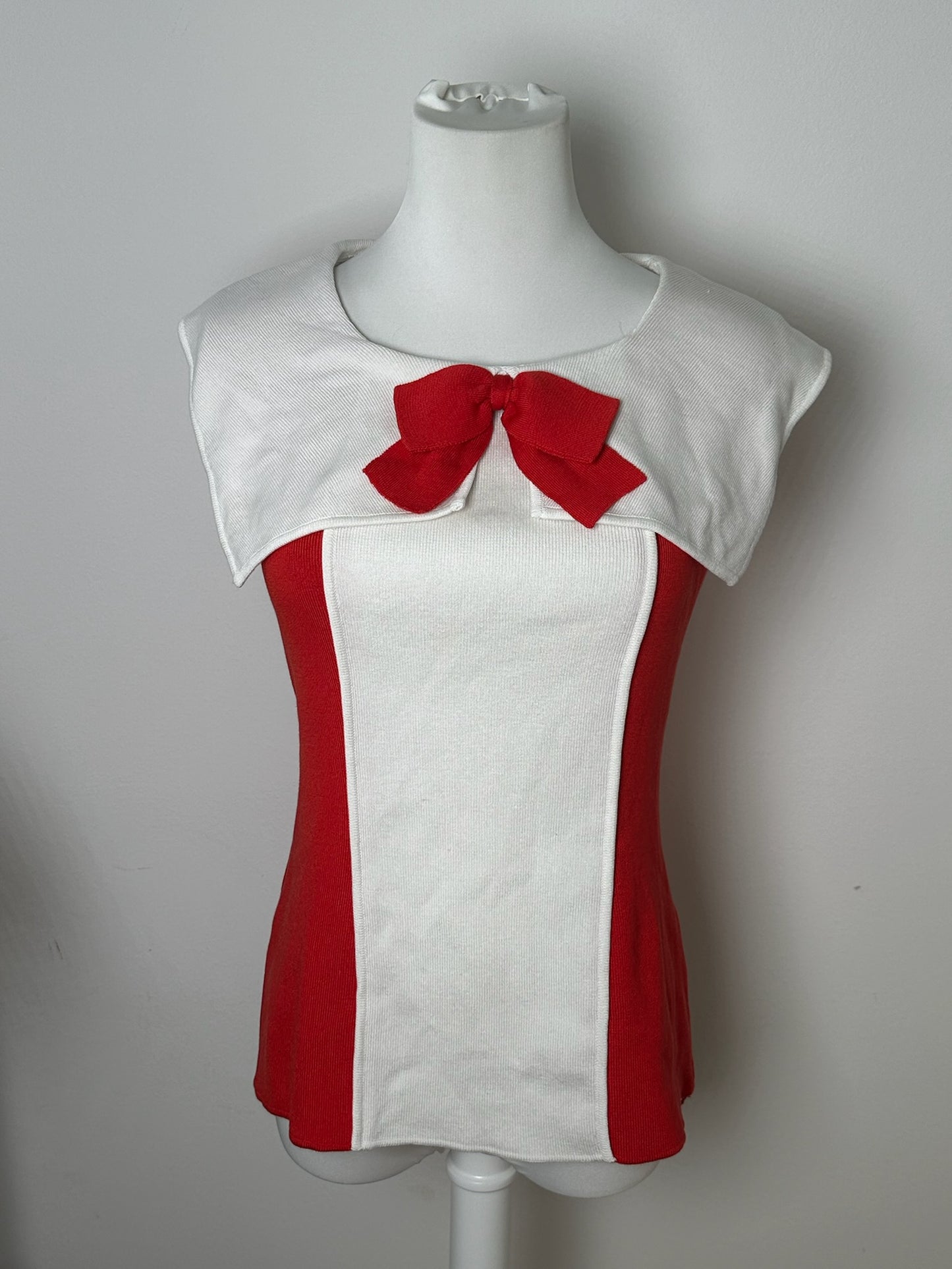 Vintage Dior top red white