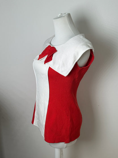 Vintage Dior top red white