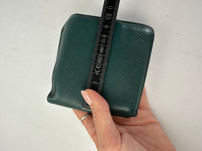 Vintage Louis Vuitton Taiga Leather Bifold Wallet Late 1990s Dark Green