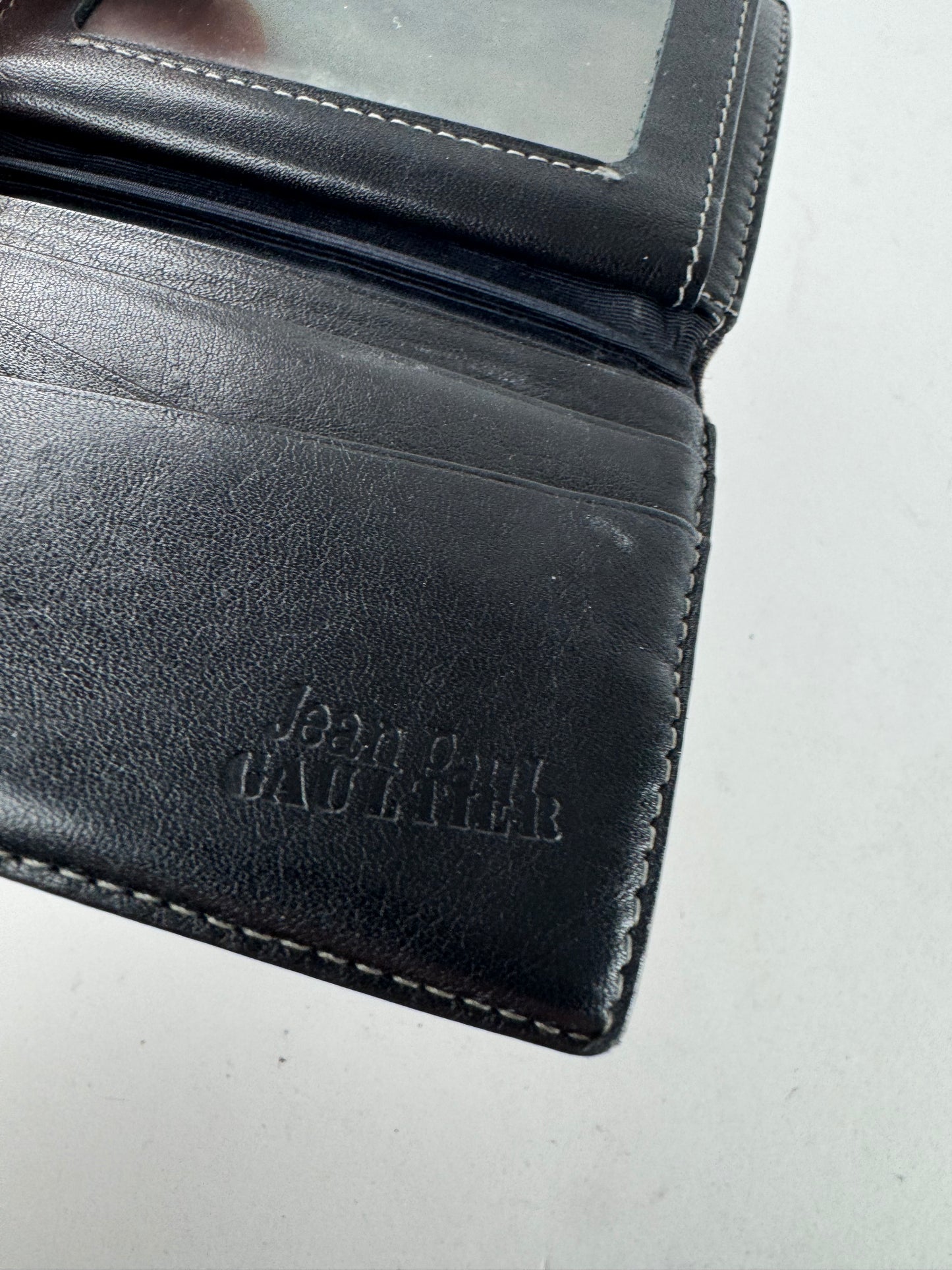 Vintage Jean Paul Gaultier Leather Card Holder Black