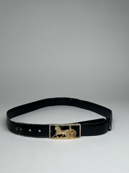 Vintage Celine Paris Leather belt black
