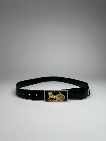 Vintage Celine Paris Leather belt black