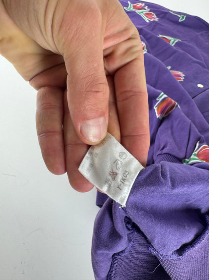 Vintage Dior Floral Polo shirt purple M