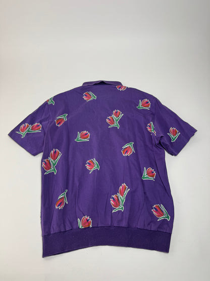 Vintage Dior Floral Polo shirt purple M