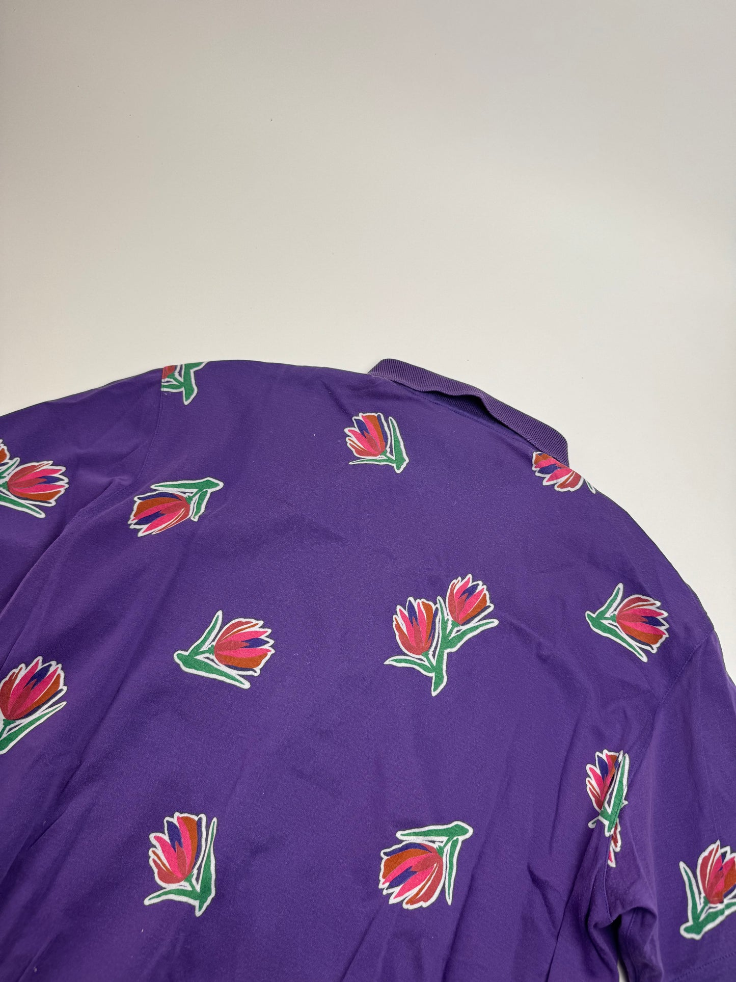 Vintage Dior Floral Polo shirt purple M