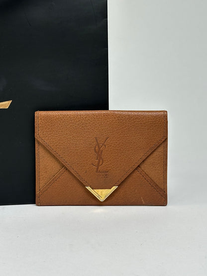 Vintage Yves Saint Laurent Leather Mini Bag Neutral Gold