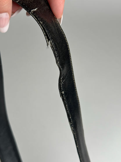 Vintage Celine Paris Leather belt black