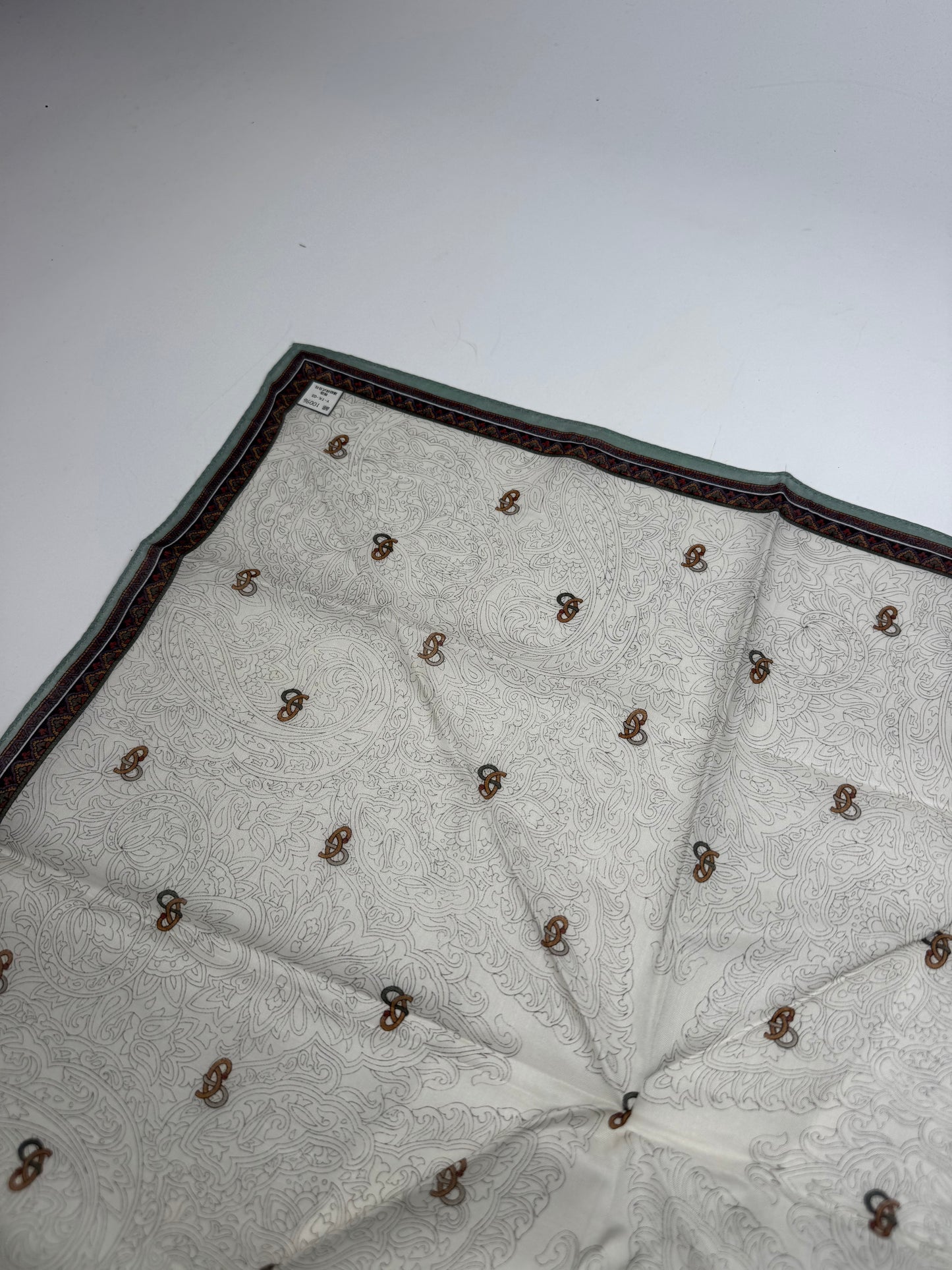 Vintage Dior Scarf Grey Green Brown