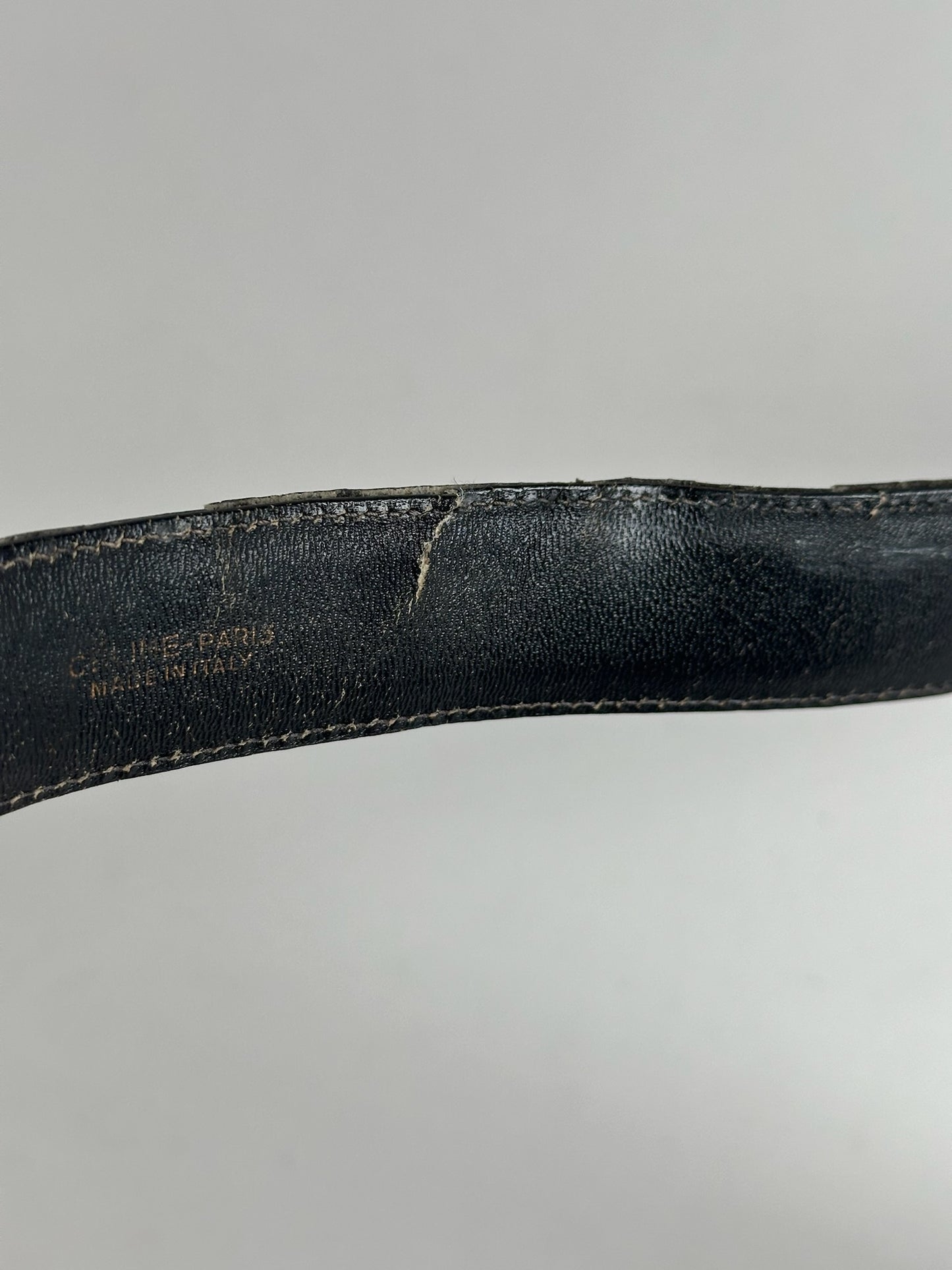 Vintage Celine Paris Leather belt black