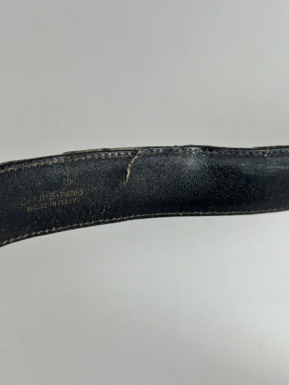 Vintage Celine Paris Leather belt black