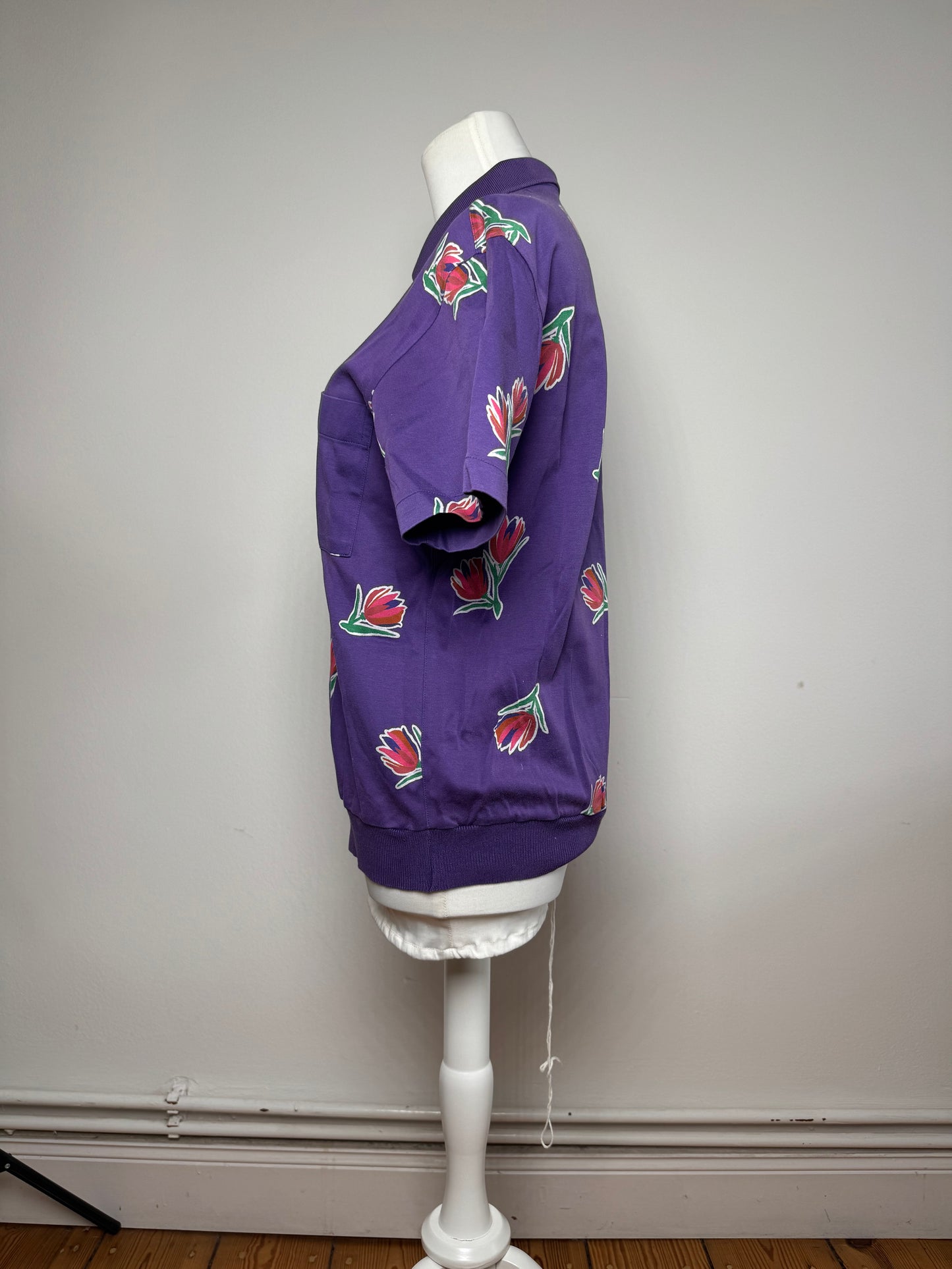 Vintage Dior Floral Polo shirt purple M