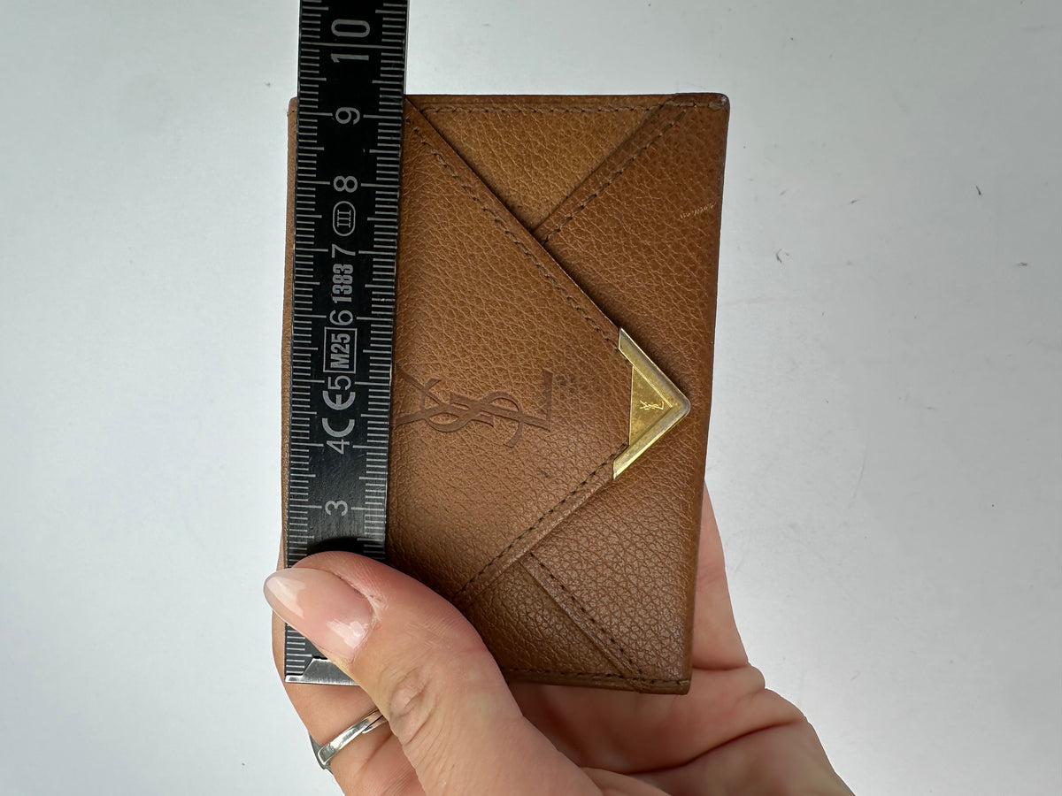 Vintage Yves Saint Laurent Leather Mini Bag Neutral Gold
