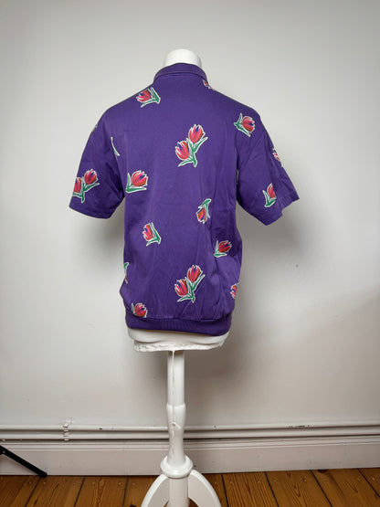 Vintage Dior Floral Polo shirt purple M