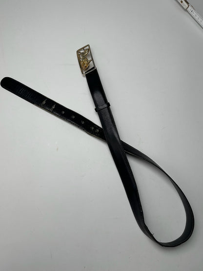 Vintage Celine Paris Leather belt black
