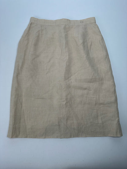 Vintage Courreges linen skirt beige