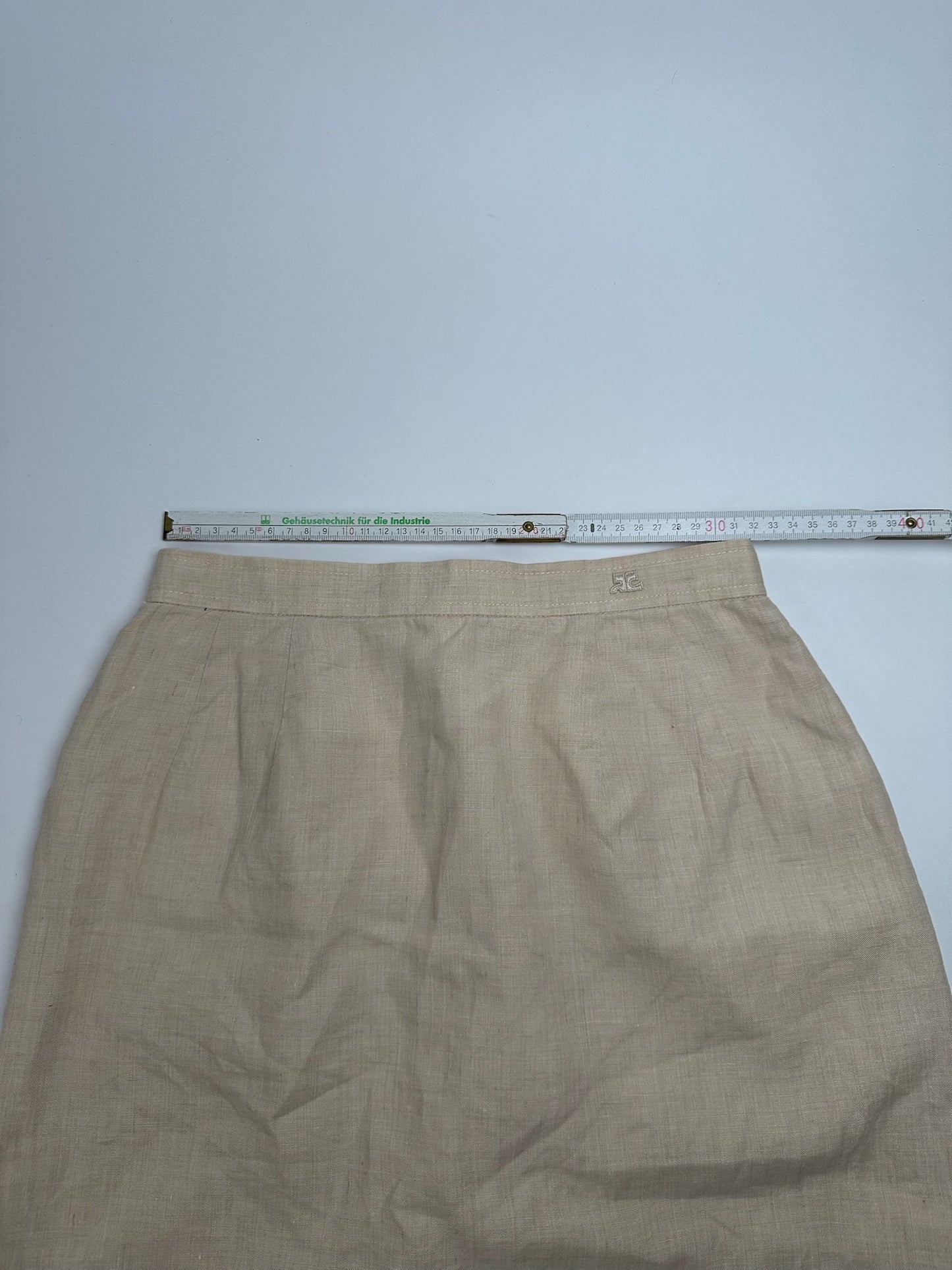 Vintage Courreges linen skirt beige