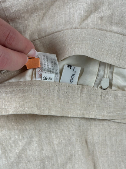 Vintage Courreges linen skirt beige