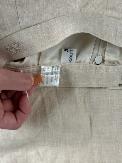 Vintage Courreges linen skirt beige