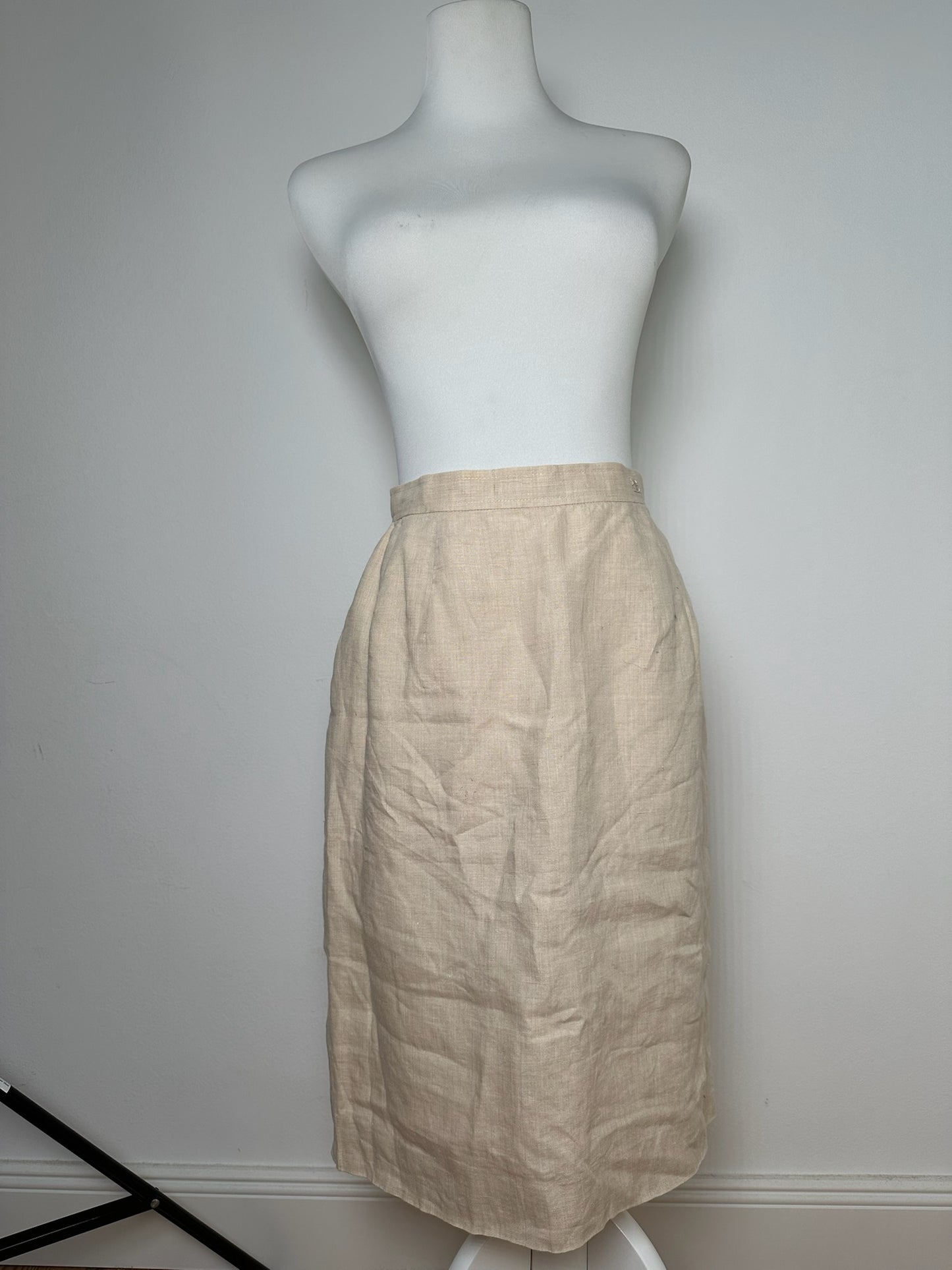 Vintage Courreges linen skirt beige