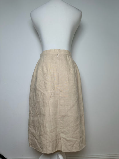 Vintage Courreges linen skirt beige