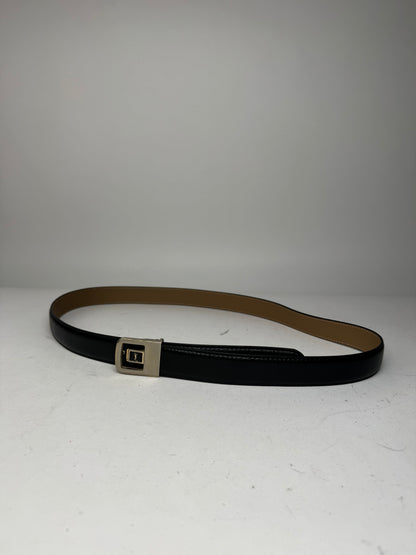 Vintage Yves Saint Laurent Leather Belt Black