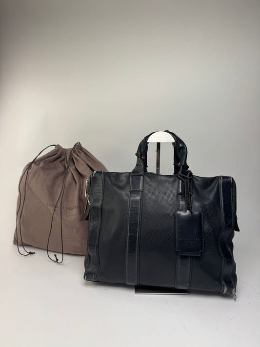 Bottega Veneta Perforated Leather Large Tote Bag Black
