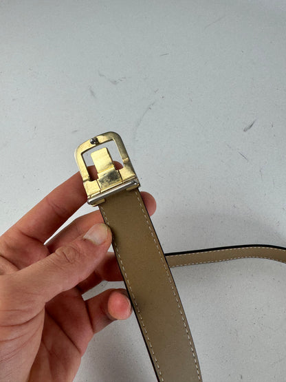 Vintage Yves Saint Laurent Leather Belt Black