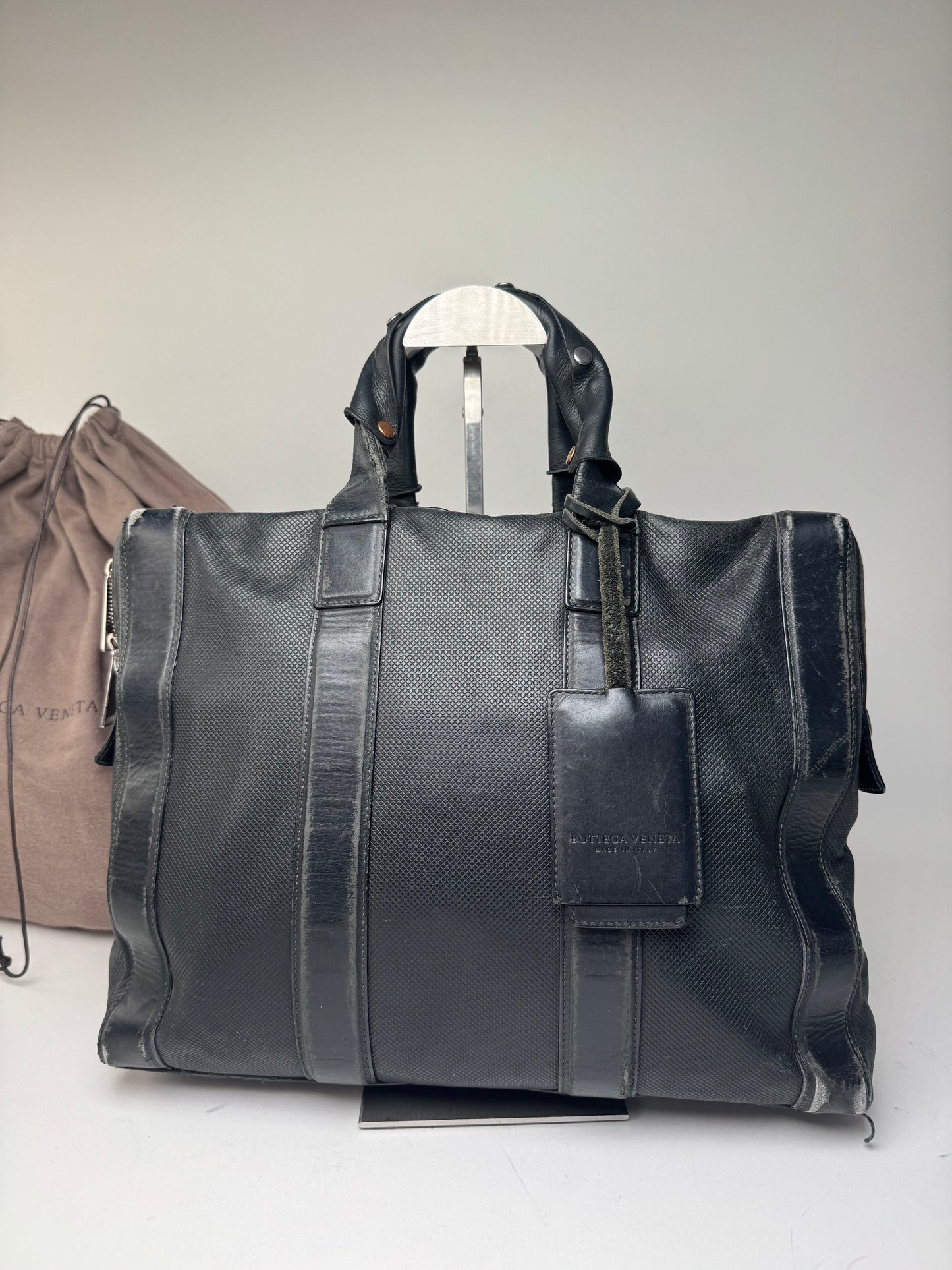 Bottega Veneta Perforated Leather Large Tote Bag Black