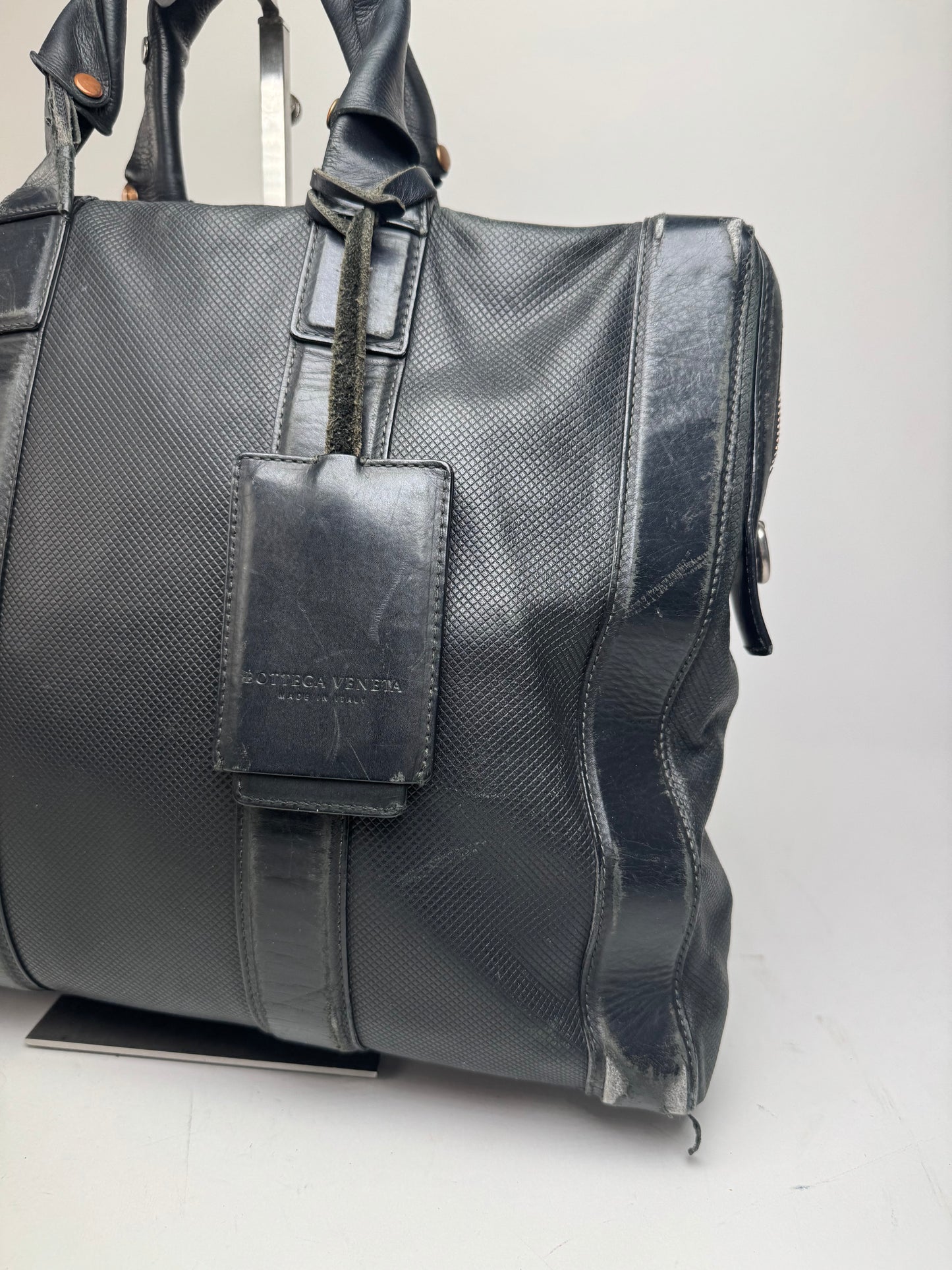 Bottega Veneta Perforated Leather Large Tote Bag Black