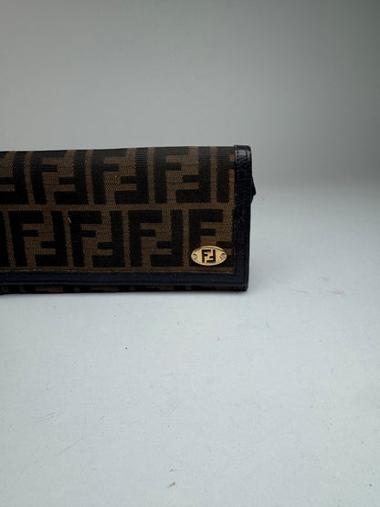 Vintage Fendi FF monogram wallet brown