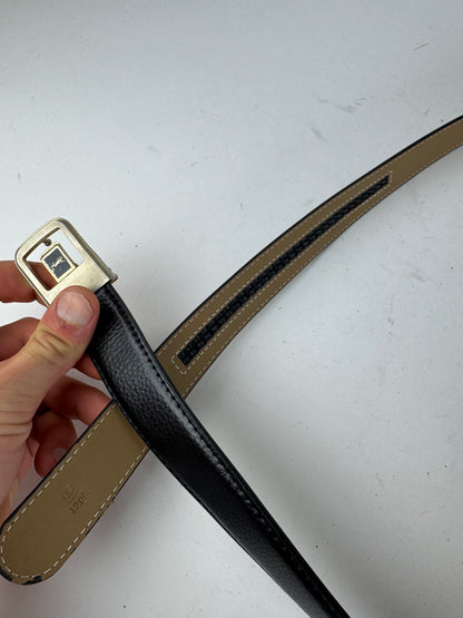 Vintage Yves Saint Laurent Leather Belt Black