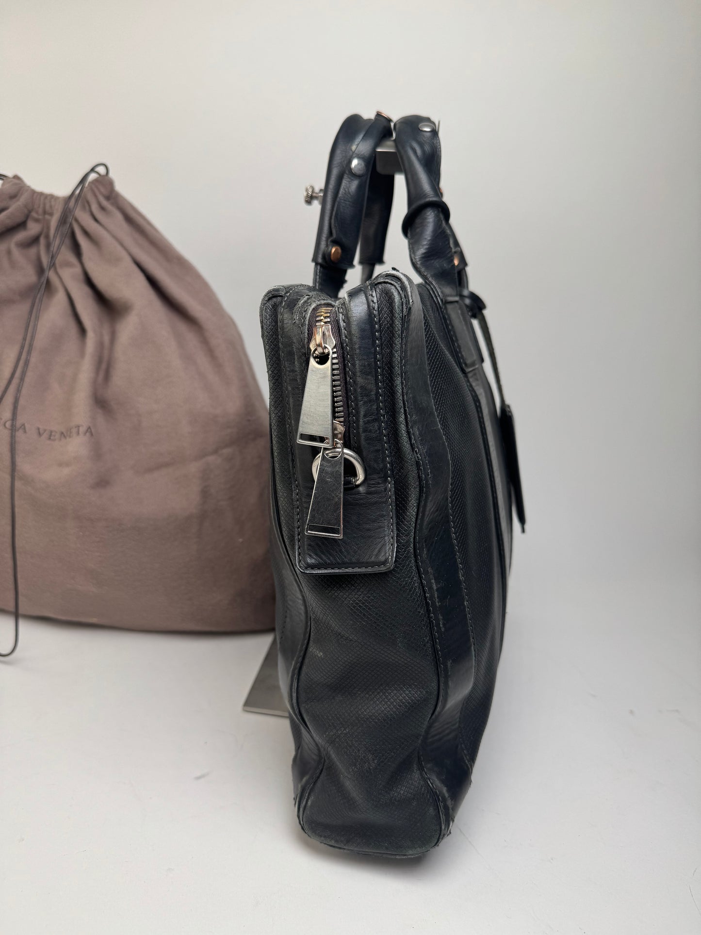 Bottega Veneta Perforated Leather Large Tote Bag Black