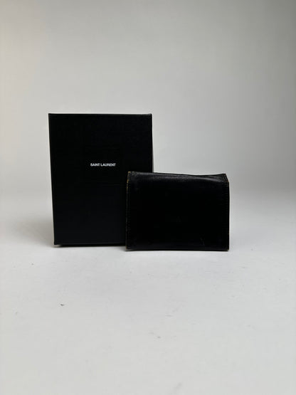 Vintage Yves Saint Laurent Bifold Wallet Late 1990s Black Brown