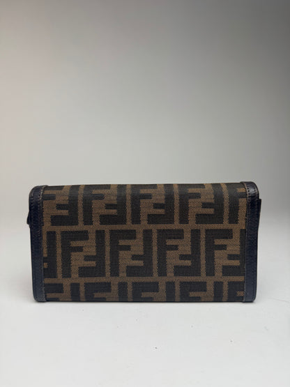 Vintage Fendi FF monogram wallet brown